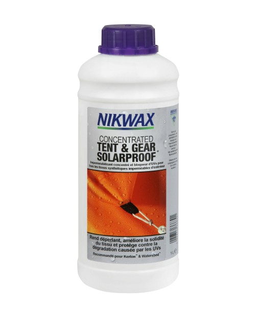 Nikwax Imperméabilisant et anti UV Tent & gear solarproof en 1 litre livraison gratuite