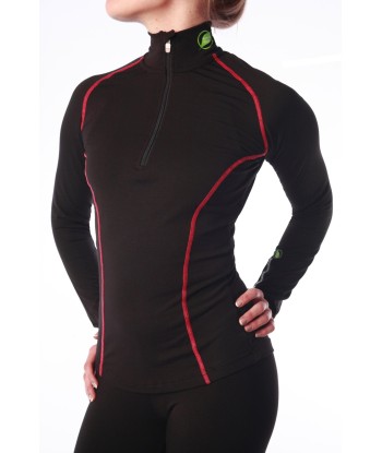 Base Layer « AIGUILLE VERTE » Femme Noir/Fushia store