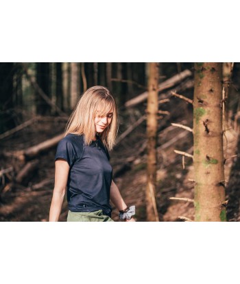 Le tee-shirt en bois Julie bleu uni outlet