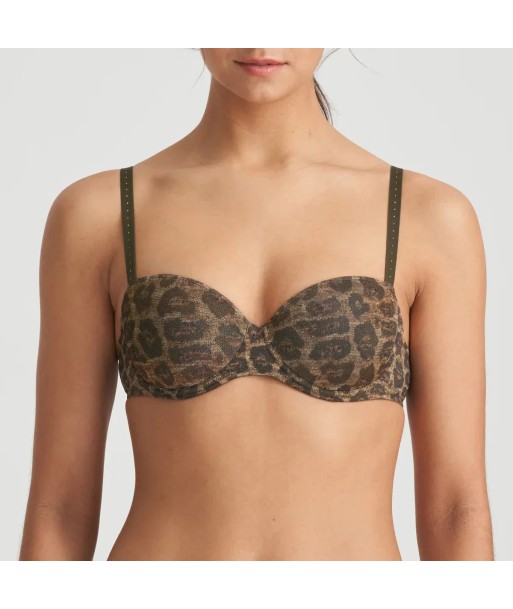 Marie Jo - Hugh Soutien-Gorge Balconnet Rembourré Vert Olive brillant des détails fins