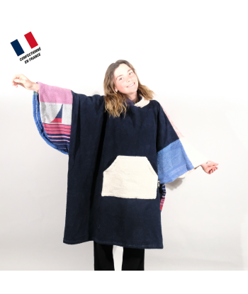 Poncho Anfibi unisexe 100% Upcyclé « White Pocket  » modèle unique le des métaux précieux