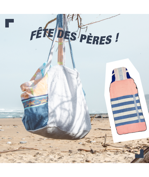 Pack Fête des Pères : Housse de Siège Auto Upcyclée & Sac de Plage Upcyclé l'achat 