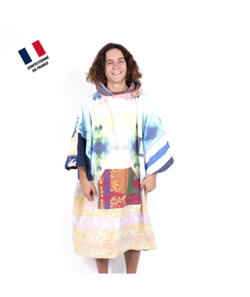 Poncho Anfibi unisexe 100% Upcyclé « Watercolor » modèle unique livraison et retour toujours gratuits