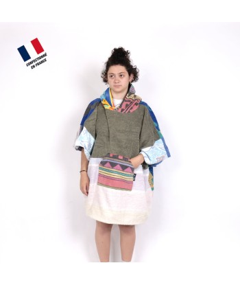 Poncho Anfibi Junior 100% Upcyclé « Aztec & Abysses » modèle unique l'évolution des habitudes 