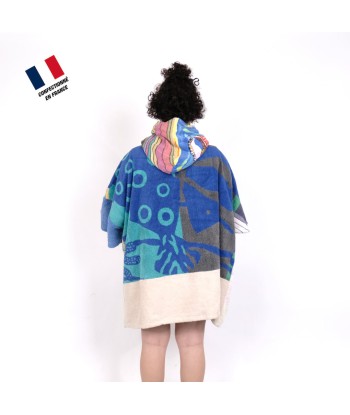 Poncho Anfibi Junior 100% Upcyclé « Aztec & Abysses » modèle unique l'évolution des habitudes 