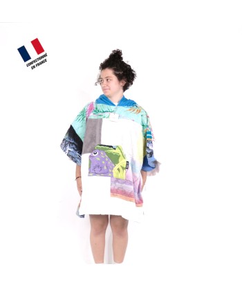 Poncho Anfibi Junior 100% Upcyclé « Purple Frog » modèle unique à prix réduit toute l'année