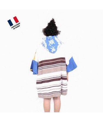 Poncho Anfibi Junior 100% Upcyclé « Blue Starfish » modèle unique livraison et retour toujours gratuits