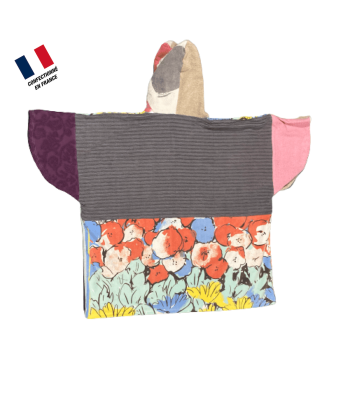 Poncho Anfibi Unisexe 100% Upcyclé « Flowers » Modèle Unique Jusqu'à 80% De Réduction