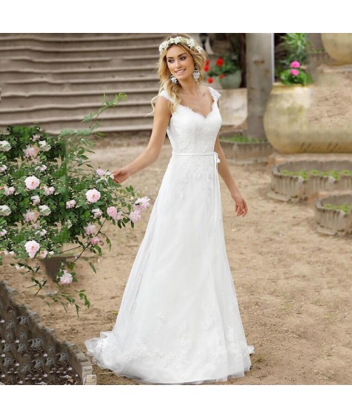 Robe de Mariée Princesse sans Manches rembourrage situé sous