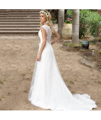 Robe de Mariée Princesse sans Manches rembourrage situé sous