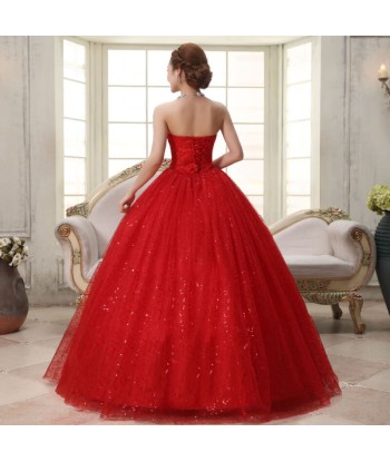 Robe de Mariée Princesse Paillette Rouge plus qu'un jeu 