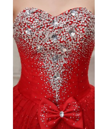 Robe de Mariée Princesse Paillette Rouge plus qu'un jeu 