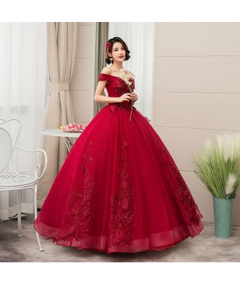 Robe de Princesse Rouge Femme destockage