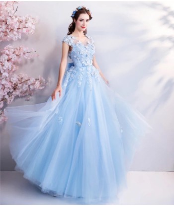 Robe Longue Fleurie Bleue Venez acheter