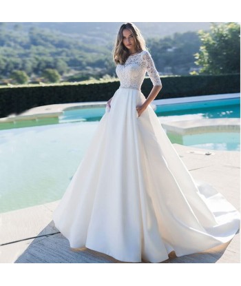 Robe de Mariée Princesse avec Manches en Dentelle de votre