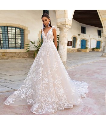 Robe de Mariée Princesse Col en V JUSQU'A -70%! 