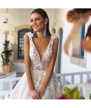 Robe de Mariée Princesse Col en V JUSQU'A -70%! 