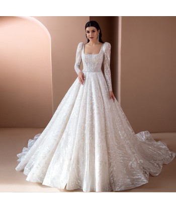 Robe de Mariée Princesse Manche Longue livraison gratuite