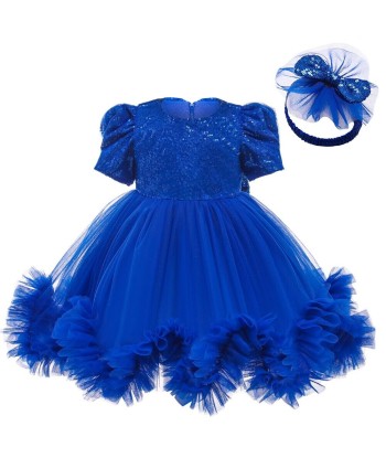 Robe Cérémonie Bébé Bleu Par le système avancé 