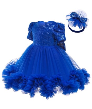 Robe Cérémonie Bébé Bleu Par le système avancé 