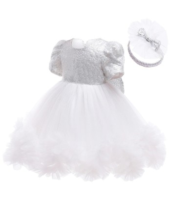 Robe Bébé Tulle Blanc pas cher 