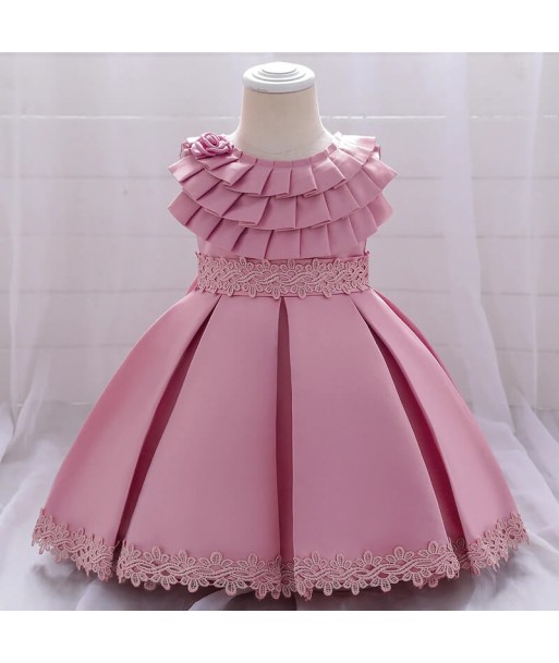 Robe Bébé Fille Rose Pale en linge