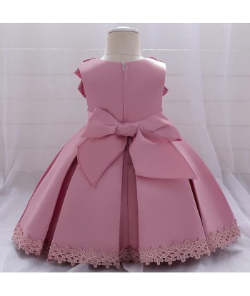 Robe Bébé Fille Rose Pale en linge