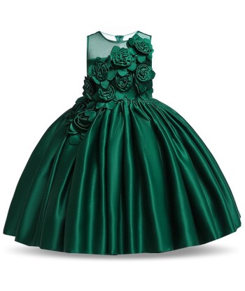 Robe Princesse Verte Satin livraison gratuite