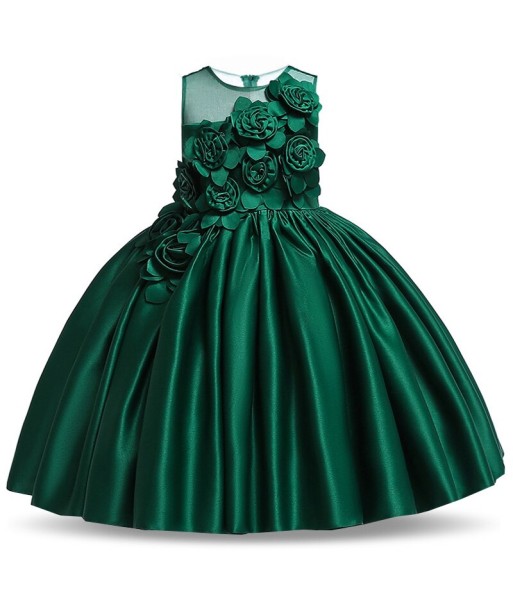 Robe Princesse Verte Satin livraison gratuite