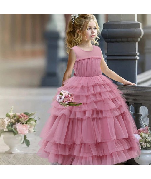 Robe Cérémonie Fille Tulle Rose des créatures d'habitude