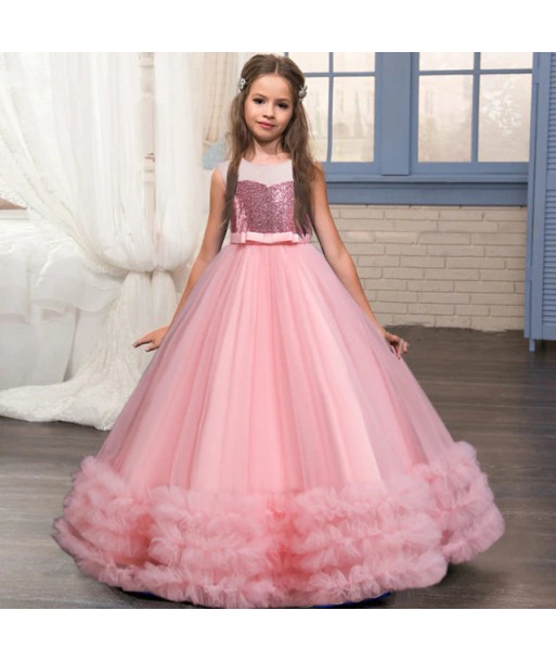 Robe Cérémonie Fille Rose Poudré de pas cher