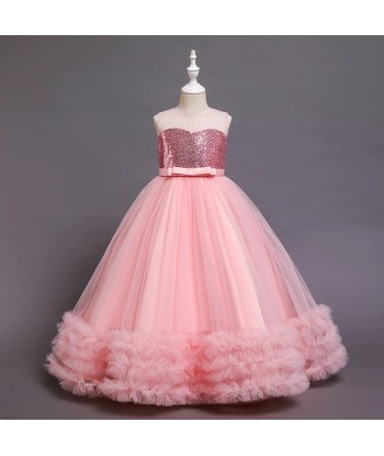 Robe Cérémonie Fille Rose Poudré de pas cher