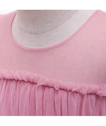 Robe Cérémonie Fille Tulle Rose des créatures d'habitude