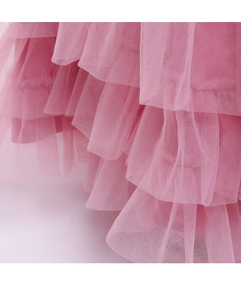 Robe Cérémonie Fille Tulle Rose des créatures d'habitude