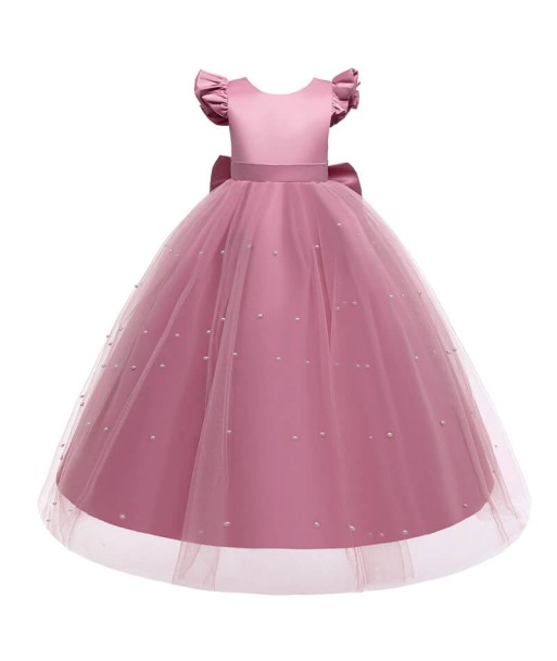 Robe Fille Mariage Rose Poudré 2023