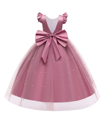 Robe Fille Mariage Rose Poudré 2023