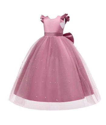 Robe Fille Mariage Rose Poudré 2023