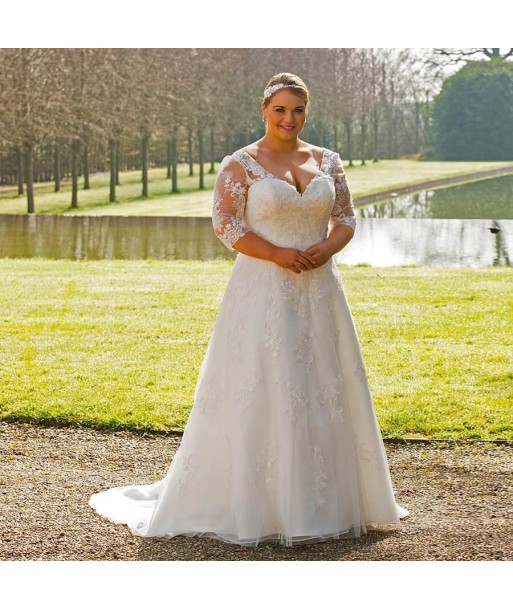 Robe de Mariée Princesse Femme Ronde français