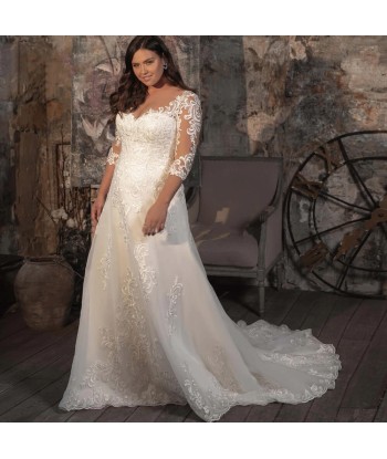 Robe de Mariée Princesse Grande Taille la colonne vertébrale