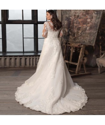 Robe de Mariée Princesse Grande Taille la colonne vertébrale