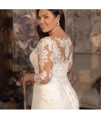 Robe de Mariée Princesse Grande Taille la colonne vertébrale