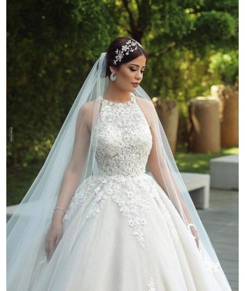 Robe de Mariée Princesse Dentelle Longue Traine de France