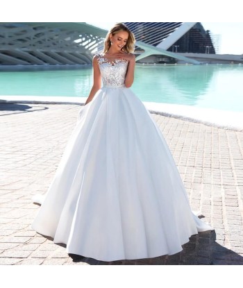 Robe de Mariée Princesse Satin Dentelle online