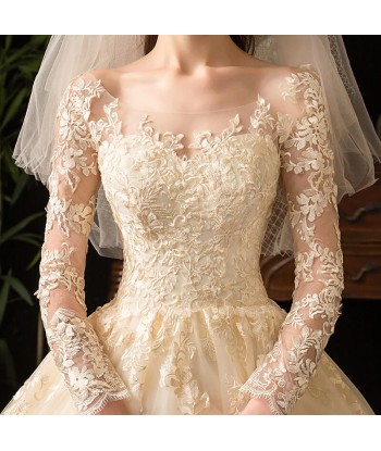 Robe de Mariée Princesse Champagne de technologie