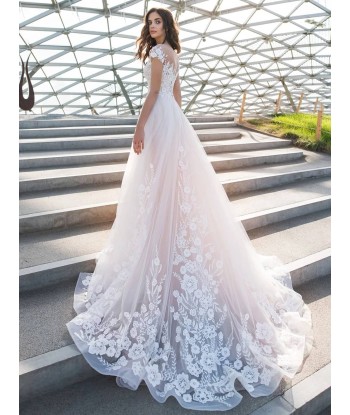 Robe de Mariée Princesse avec Manches Courtes Comparez et commandez 