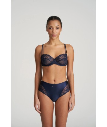 Marie Jo - Jane Soutien-Gorge Balconnet Couture Horizontale Velours Bleu à prix réduit toute l'année