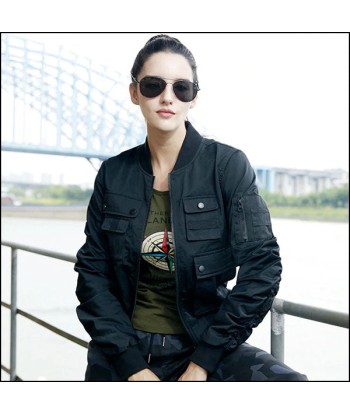 Veste Militaire Noir Femme Intemporelle en ligne