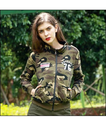 Veste Militaire Motif Camouflage Femme 2024