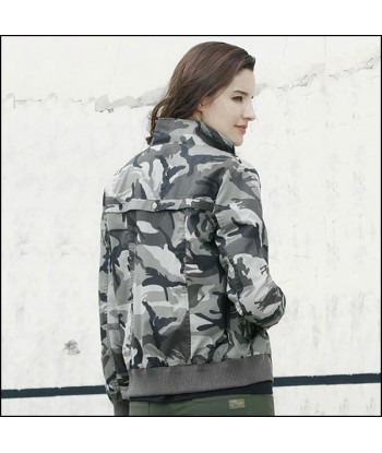 Veste Camouflage Imprimé Militaire Femme pas cher