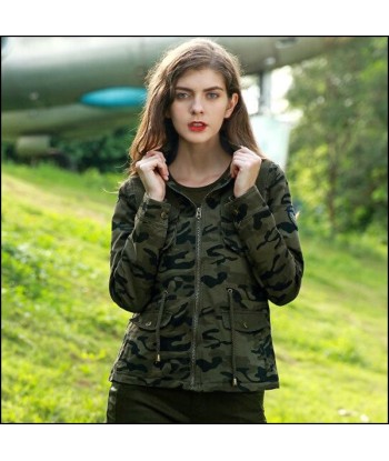 Veste Militaire Femme avec Écusson 50-70% off 